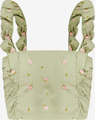 No Matter What Top in Green: front