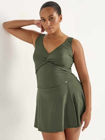 Cellbes of Sweden Badeanzug-Kleid in Grün: Vorderseite