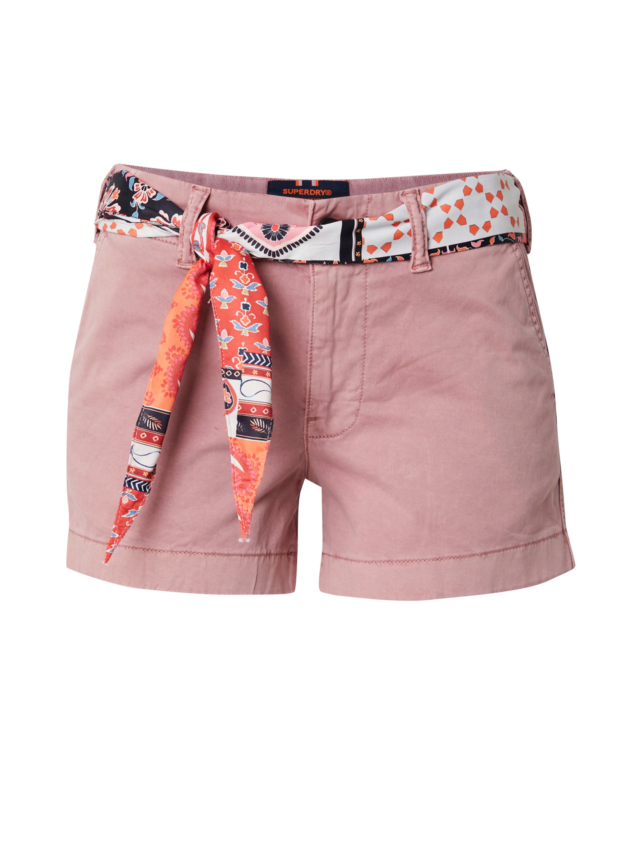 Superdry Slimfit Chino nadrág 'Classic' - rózsaszín: elől