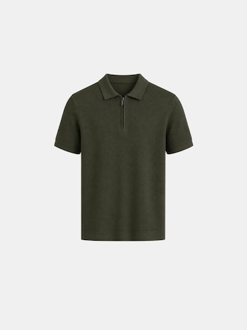 Richesse Shirt 'KNIT POLO | OLIVE' in Groen: voorkant