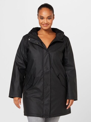ONLY Carmakoma Ανοιξιάτικο και φθινοπωρινό παλτό 'NEW SALLY' σε μαύρο: μπροστά