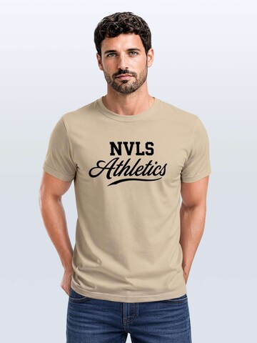 Neverless Shirt 'NVLS Athletics' in Beige: front