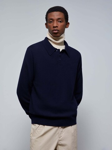 Scalpers Pullover in Blau: Vorderseite