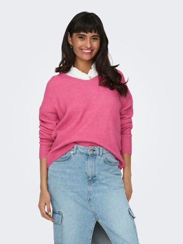 Pull-over 'CAMILLA' ONLY en rose : devant