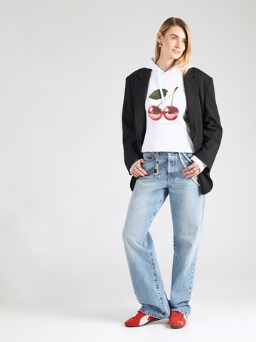 EINSTEIN & NEWTON Sweatshirt 'Disco Cherry' i vit