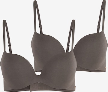 Royal Lounge Intimates Triangle Bra ' Royal Sweetheart ' in Grey: front