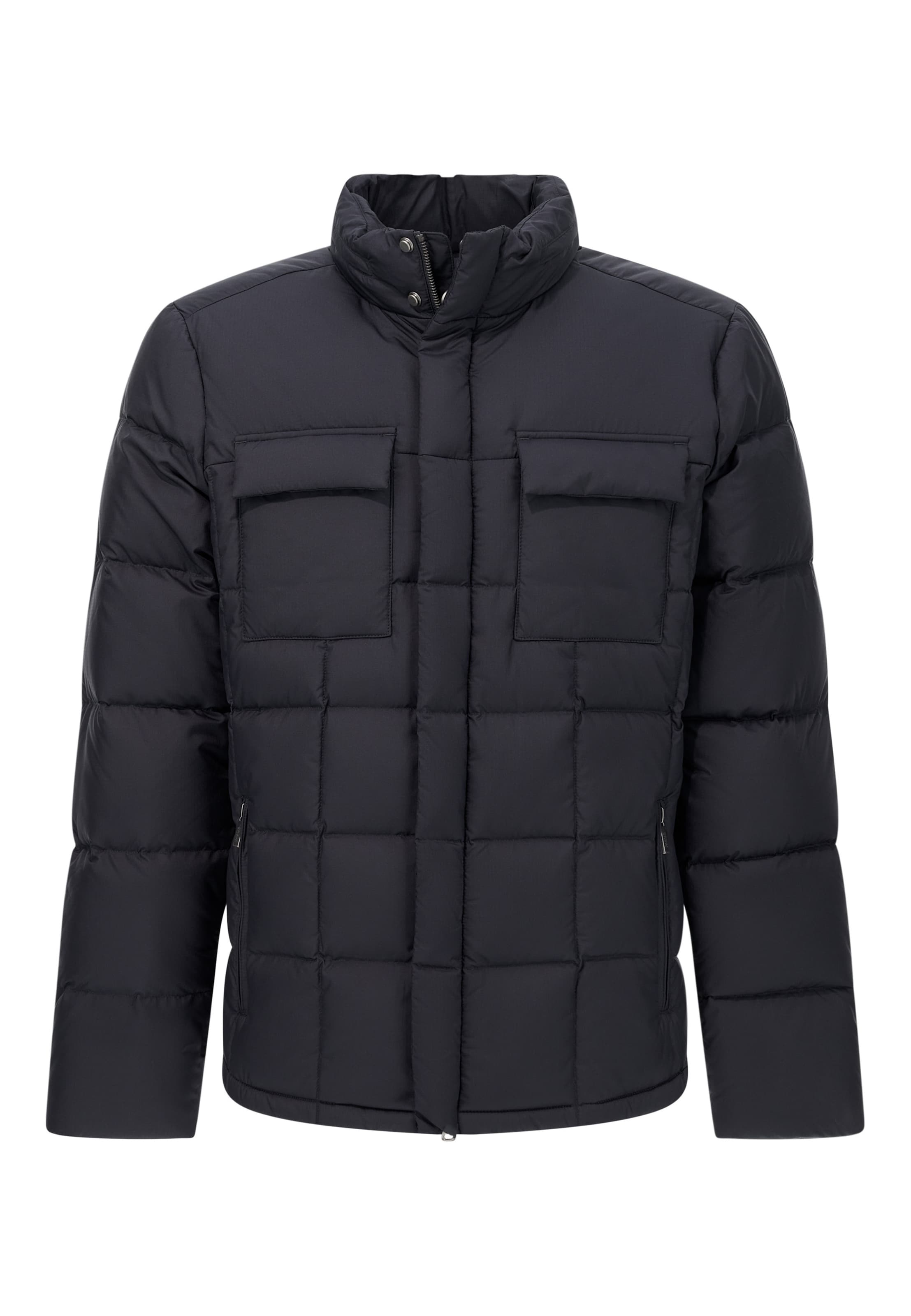 Boggi Milano Winterjas in Blauw: voorkant