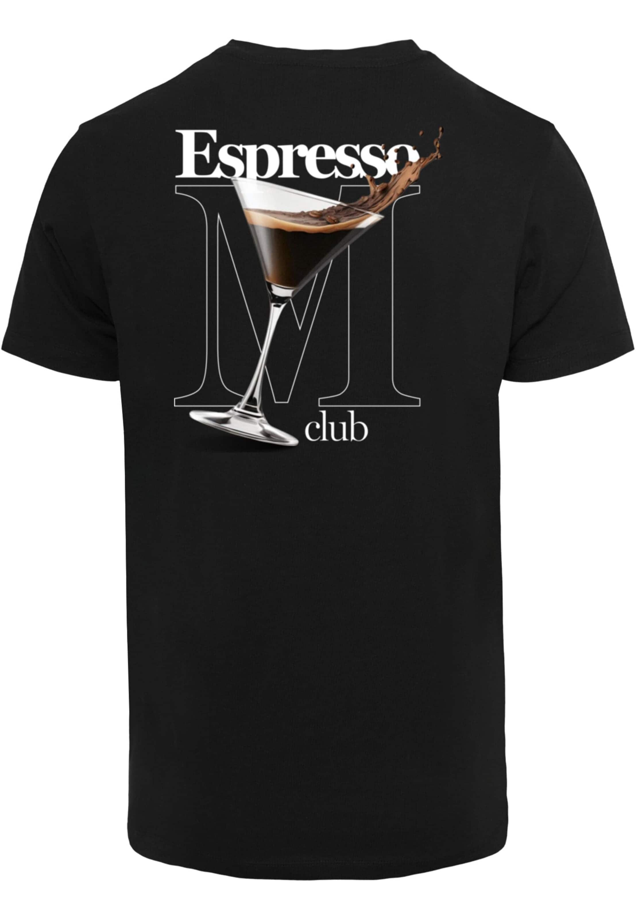T-Shirt 'Espresso M Club' Mister Tee en noir