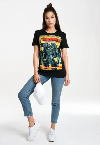LOGOSHIRT Shirt 'Transformers - Robots In Disguise' in Zwart