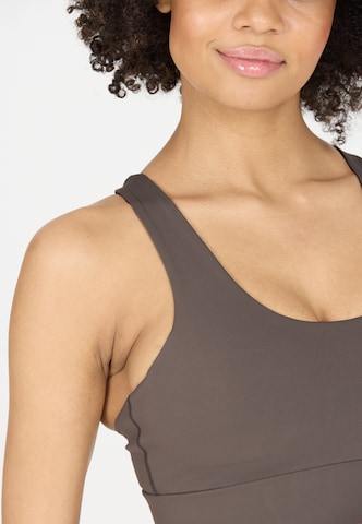 Athlecia Bustier Sport-BH 'Gaby' in Braun