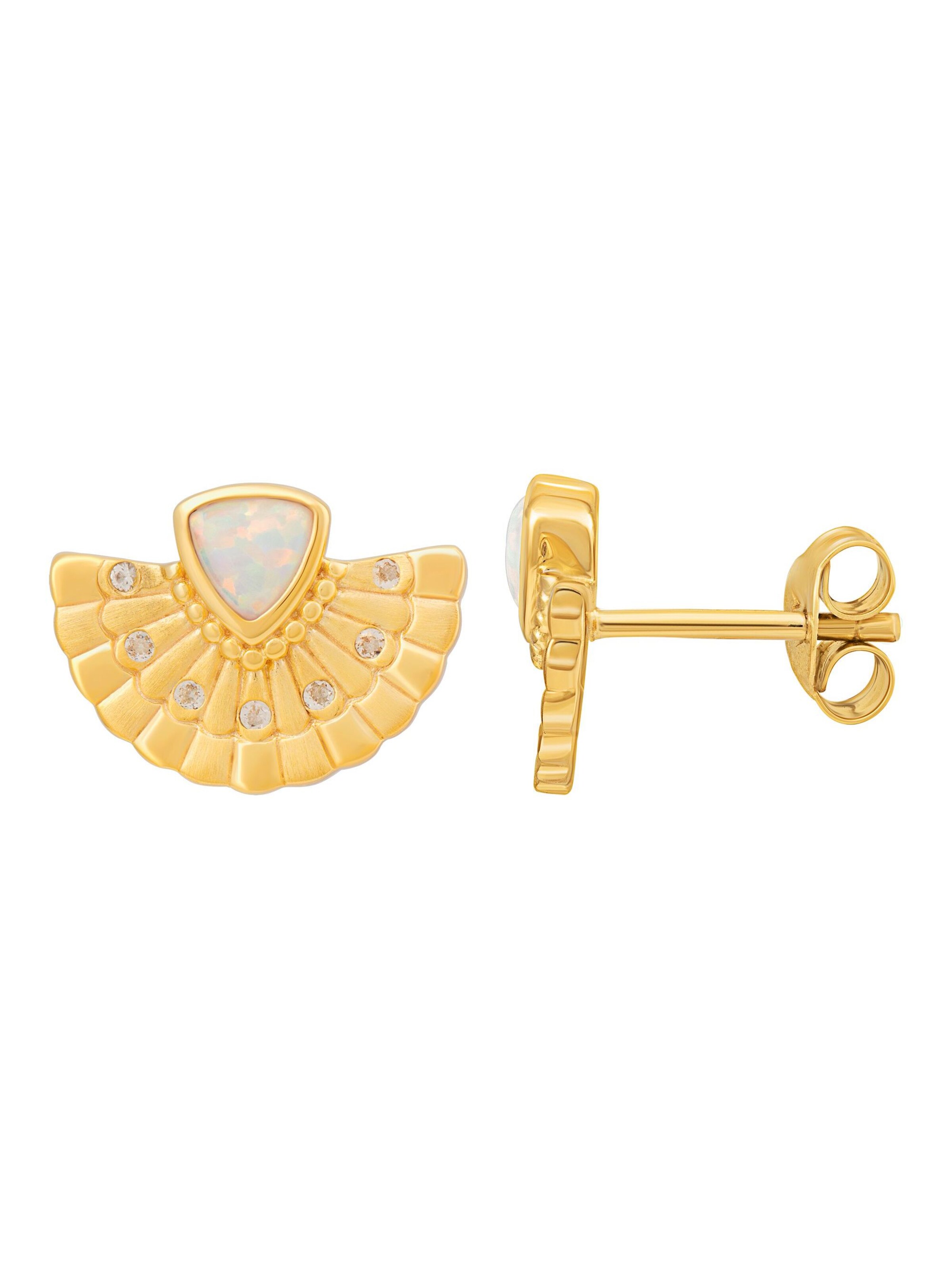 Boucles d'oreilles caï en jaune