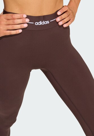 ADIDAS PERFORMANCE Skinny Sporthose 'Hyperglam' in Braun