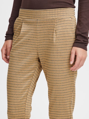 ICHI Slim fit Trousers 'Kate' in Brown