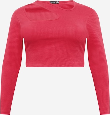 T-shirt Nasty Gal Plus en rose : devant