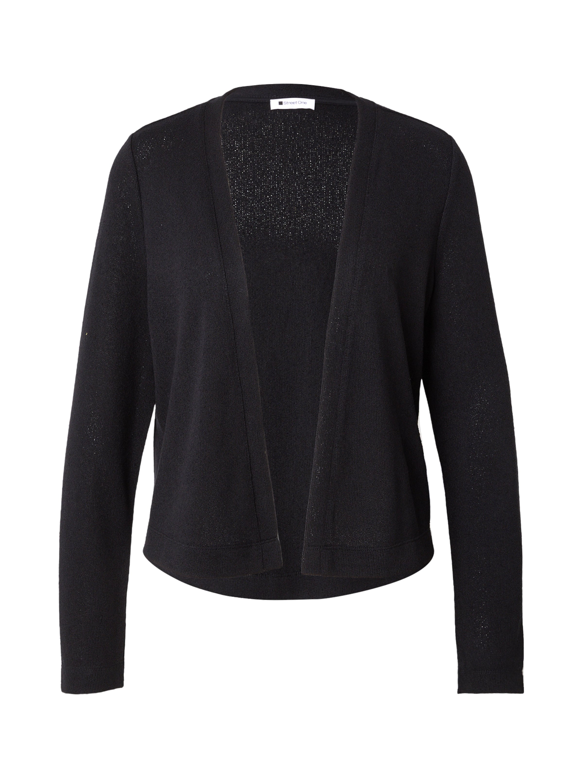 STREET ONE Knit Cardigan 'Nette' in Black: front