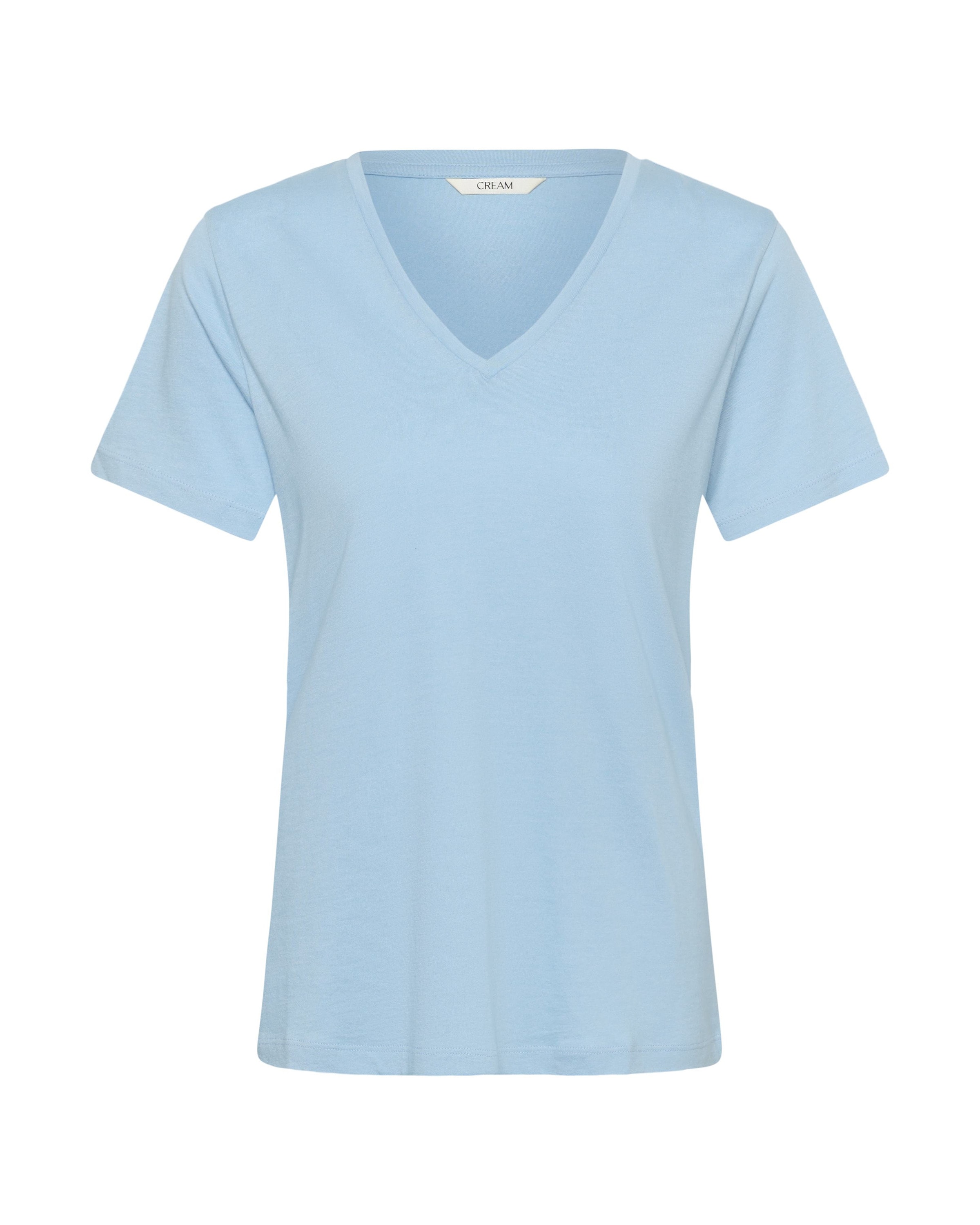 Cream Shirt in Blue: front