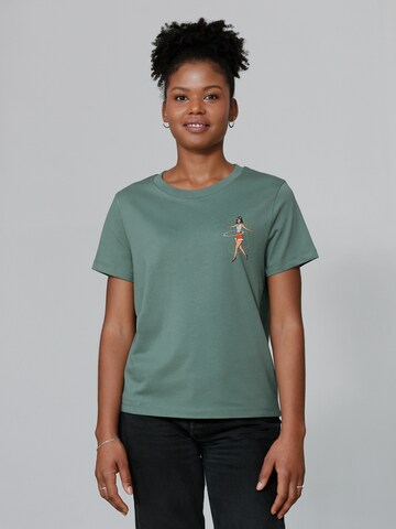 Maglietta 'Hula Hoop' di Watapparel in verde: frontale