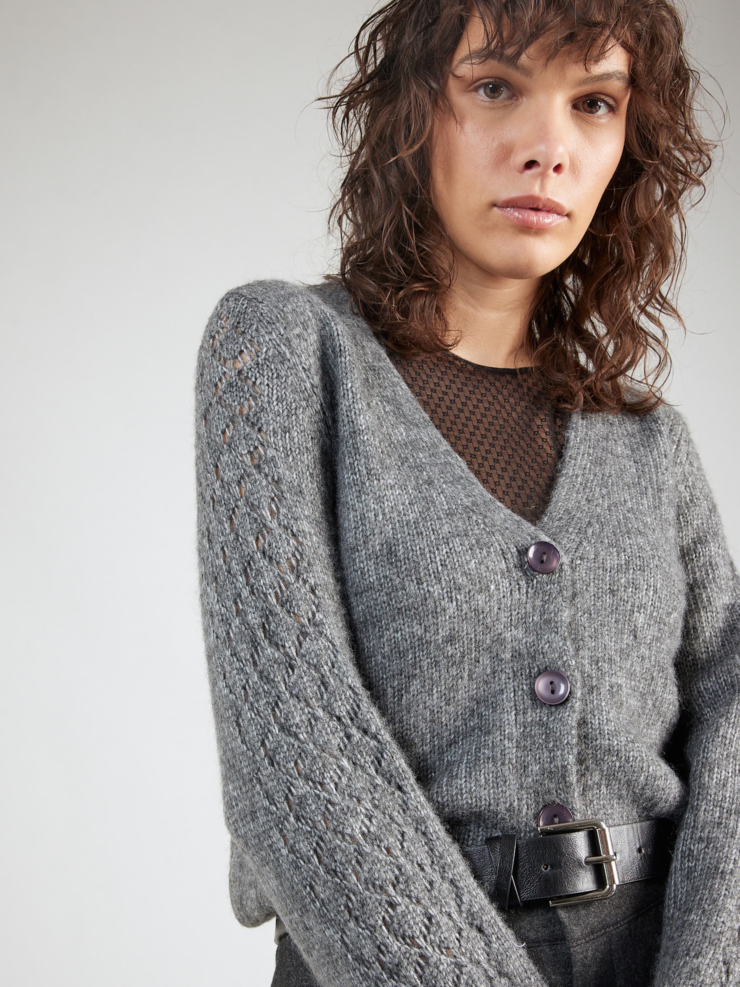 Dark grey 2025 knit cardigan