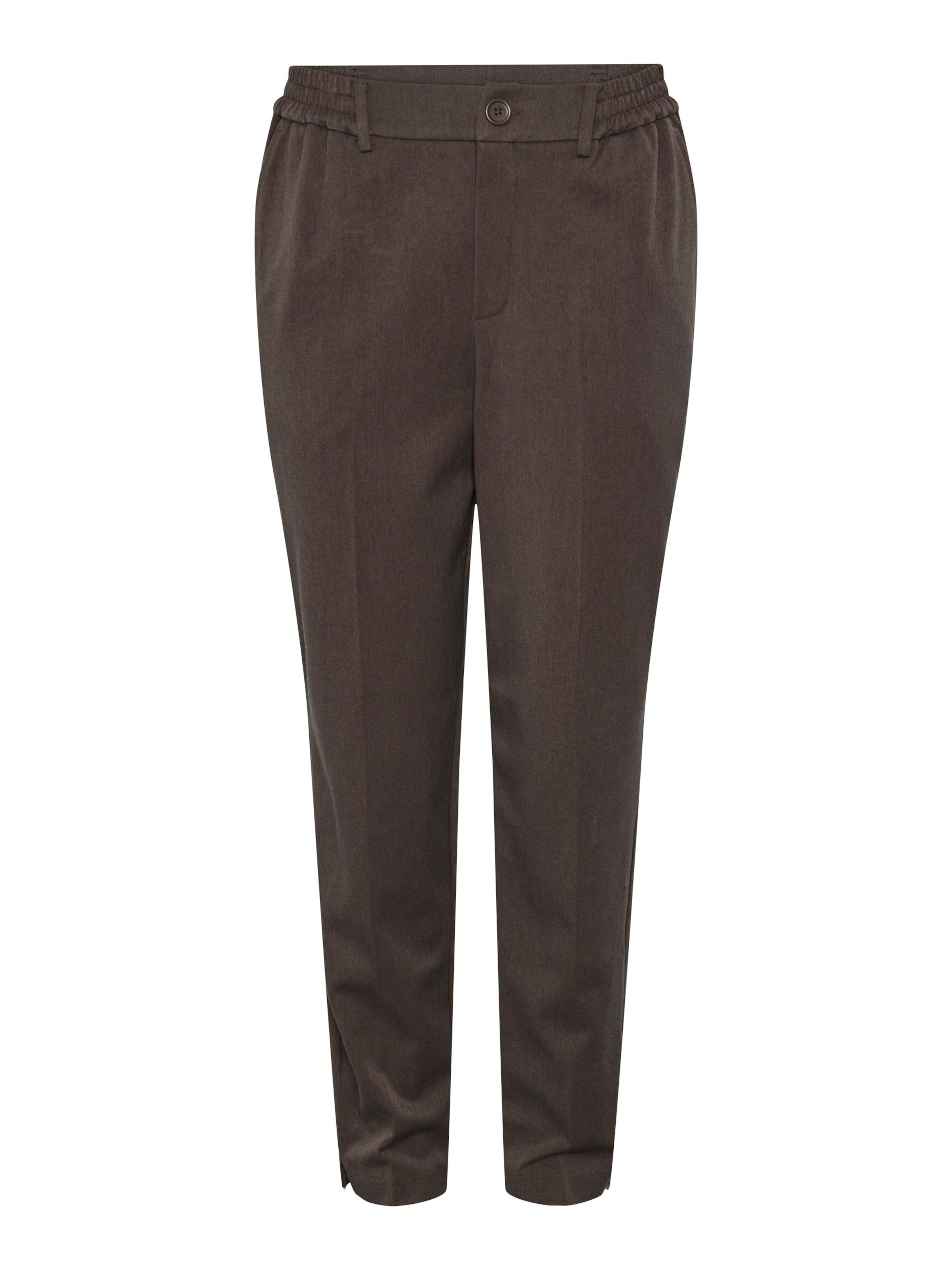 Loosefit Pantaloni con piega frontale 'Camil' di PIECES in marrone: frontale