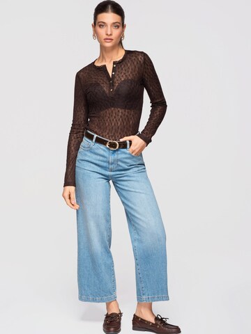 Camicia da donna di Ombre in marrone