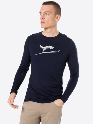 ICEBREAKER - Camiseta funcional '200 Oasis Fox Jump' en azul: frente