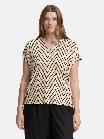 Tom Tailor Women + Shirt in Beige: voorkant