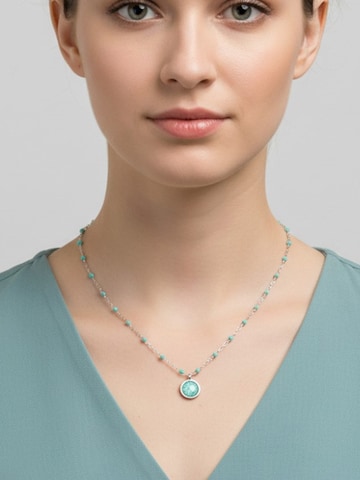 Sergio Engel Kette 'Beach Kette 01 Farbig akzentuierte Stahlkette mit Natursteinanhänger'‌‌‌‌ in Grün