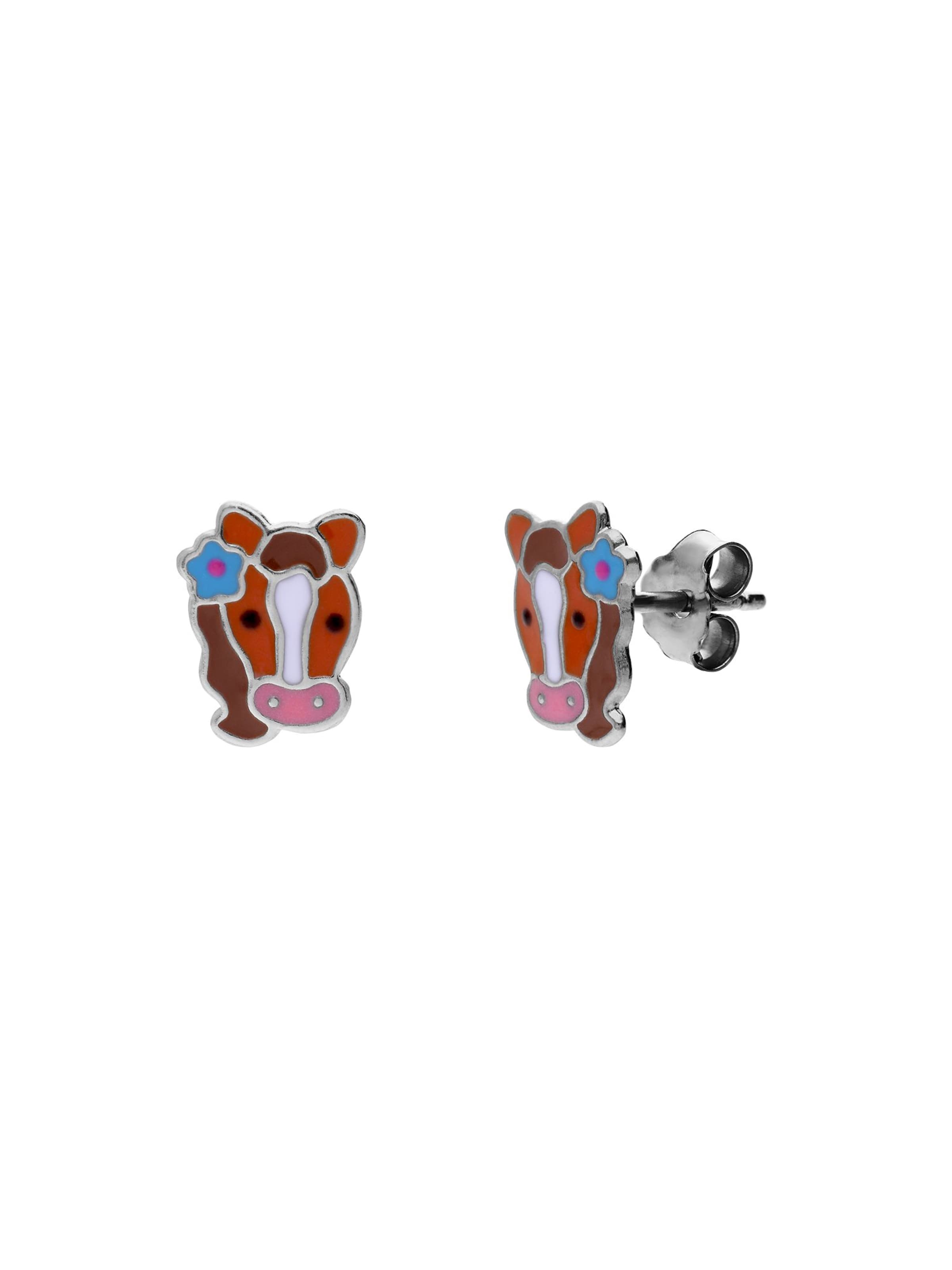 Lucardi Boucles d'oreilles en Onesize en marron, Vue avec produit