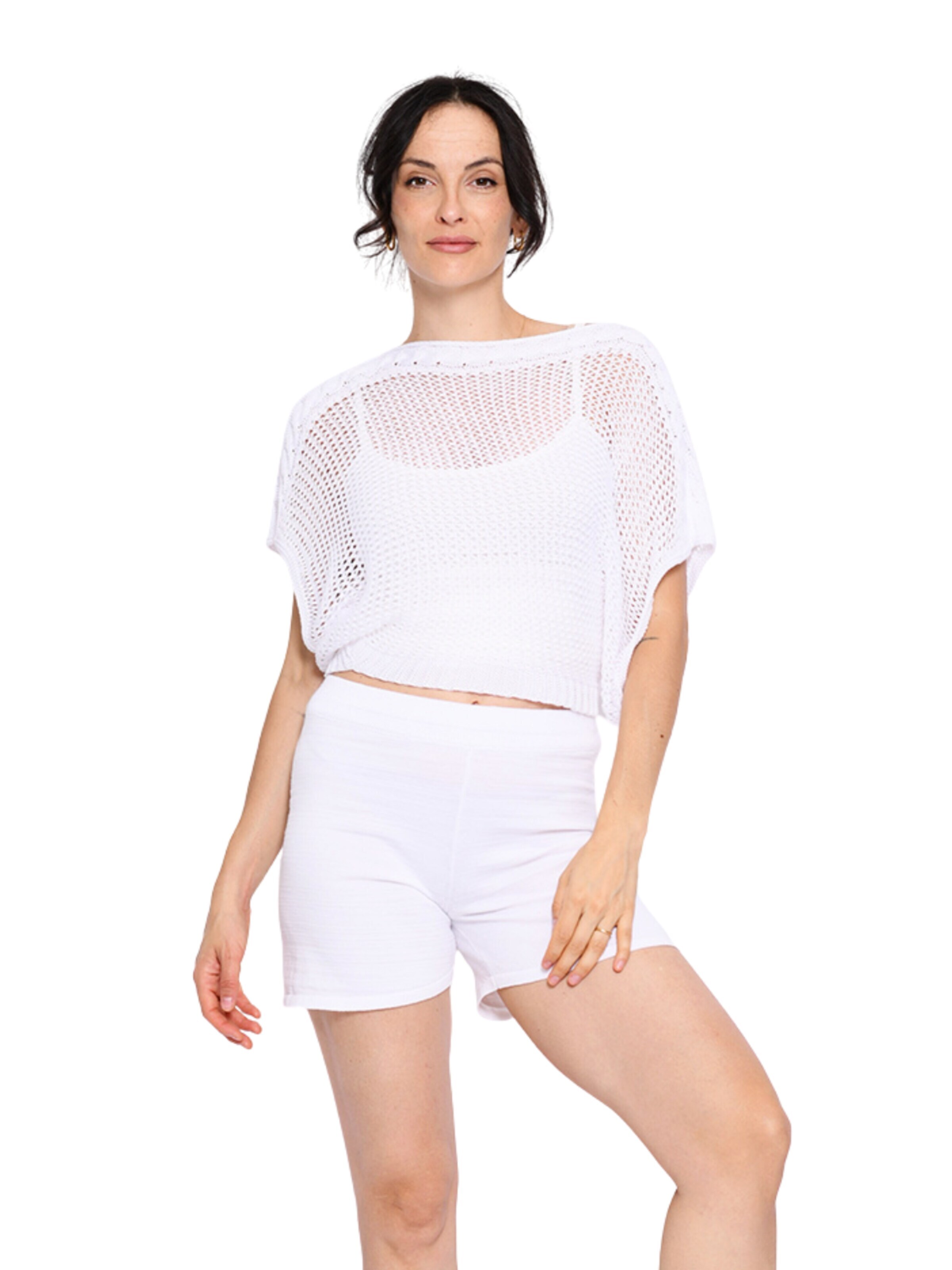 Süel knitwear Knitted top 'Birthday' in White: front