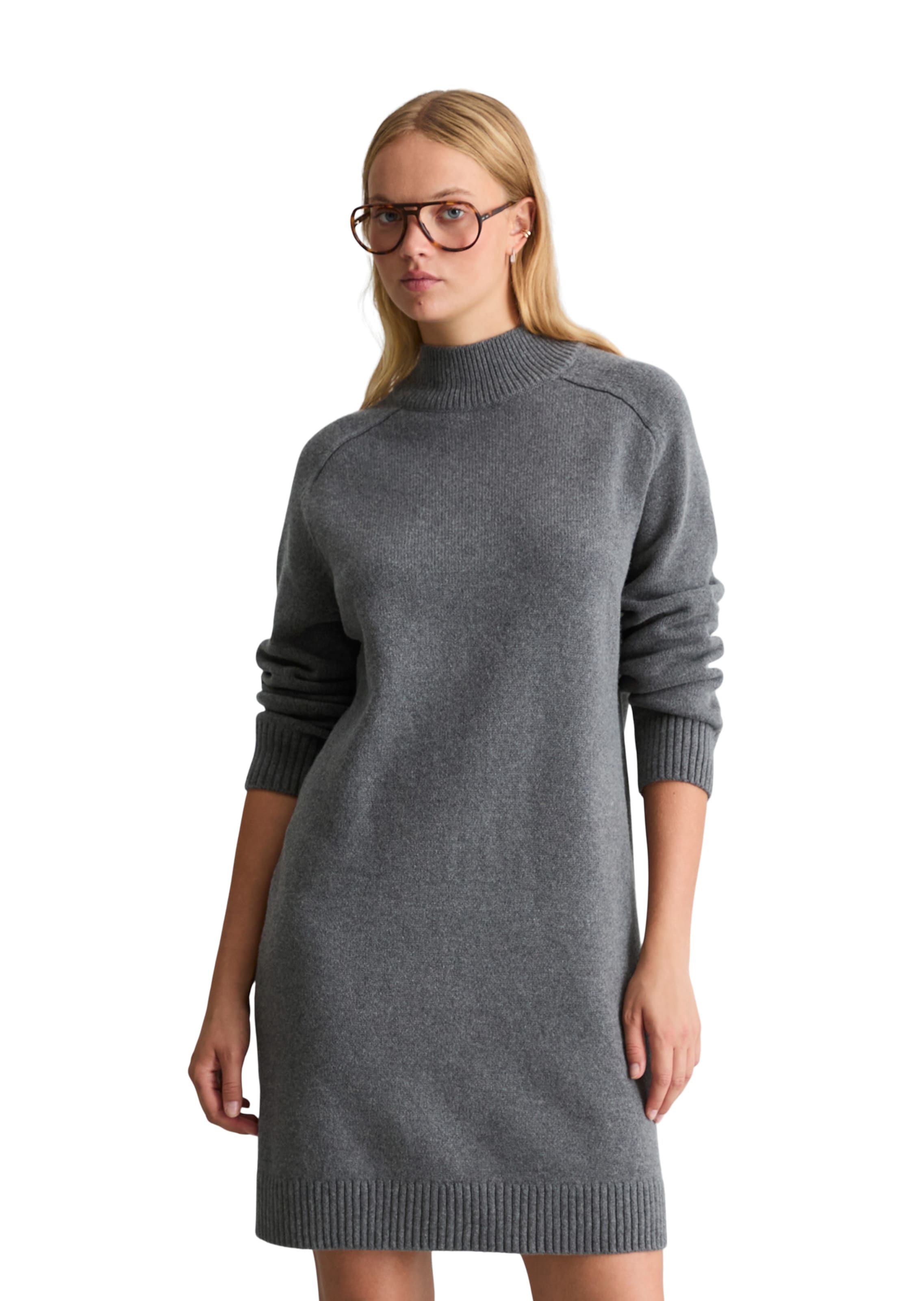Marc O'Polo DENIM Gebreide jurk in Grijs: voorkant