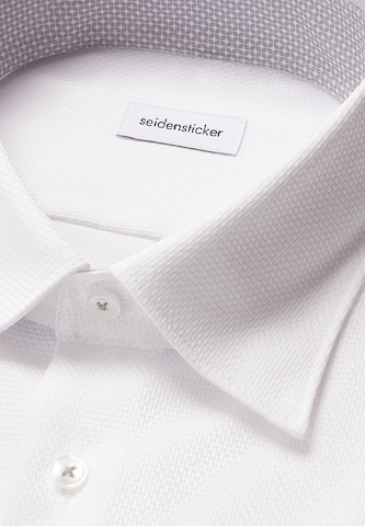 SEIDENSTICKER Slim fit Zakelijk overhemd 'Schwarze Rose' in Wit