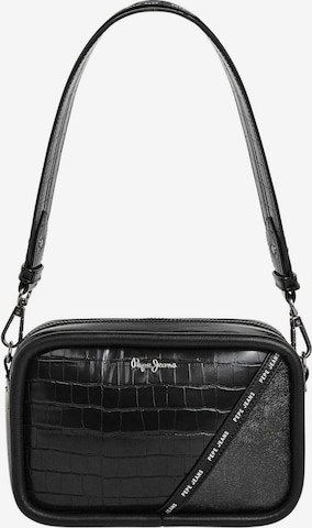 Borsa a spalla ' KEYRA CROCO ' di Pepe Jeans in nero: frontale