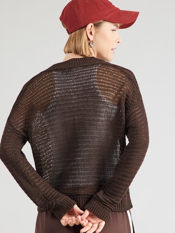 MORE & MORE Sweter 'Ajour' w kolorze brązowy