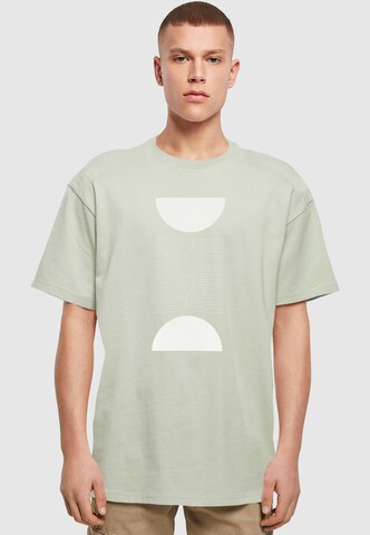 T-Shirt 'Abstract Lines' Merchcode en vert : devant