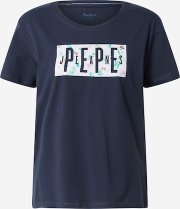 zils Pepe Jeans T-Krekls 'Patsy': no priekšpuses