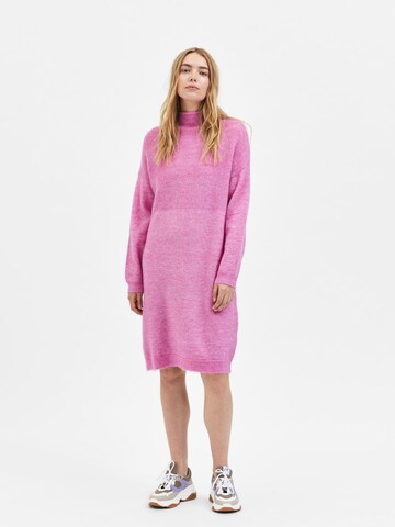 SELECTED FEMME Knitted dress 'Mola' in Pink