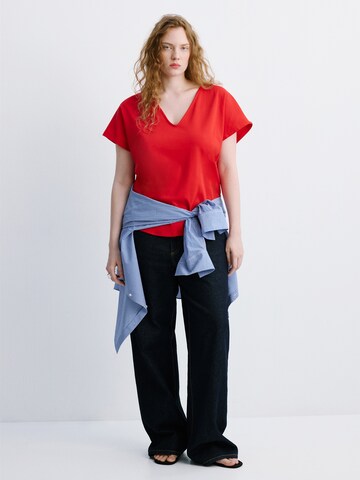 MANGO Majica 'SEVIPI' | rdeča barva