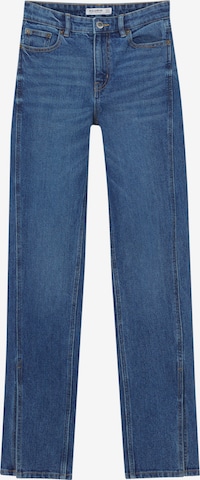 Pull&Bear Regular Jeans in Blauw: voorkant