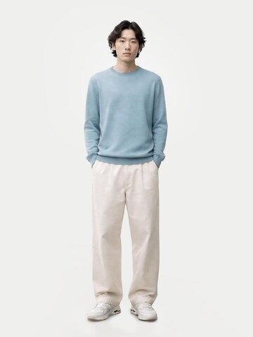 GOBI Cashmere Svetr 'Men's Essential Crewneck Cashmere Sweater' – modrá