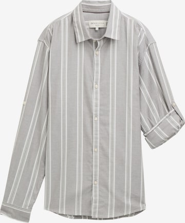 Chemise TOM TAILOR DENIM en gris : devant