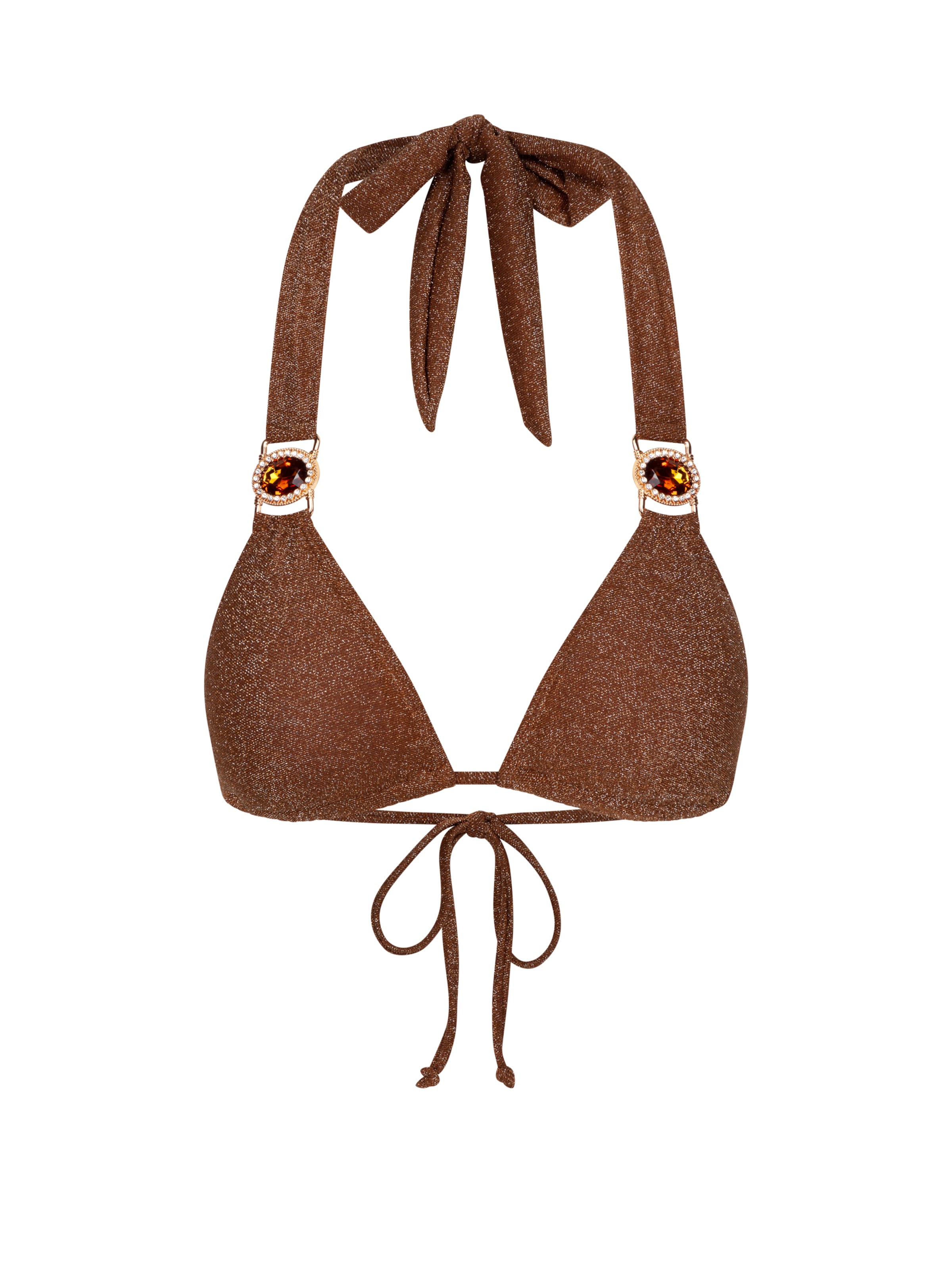 Moda Minx Bikinitop 'Lumiere Amour' in Bruin: voorkant