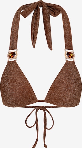 Moda Minx Bikini top 'Lumiere Amour' in Brown: front