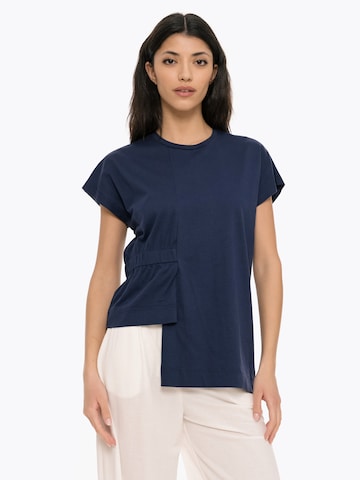 4TAILORS - Camisa 'Connect Me' em azul: frente