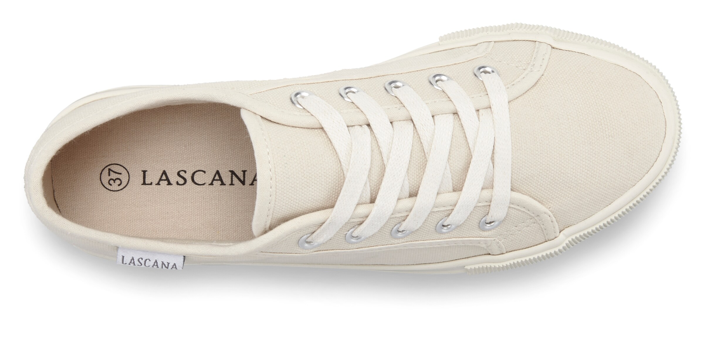 LASCANA Низкие кроссовки в Бежевый