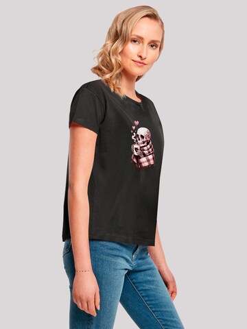 F4NT4STIC Shirt 'Cozy Winter Skelett' in Black