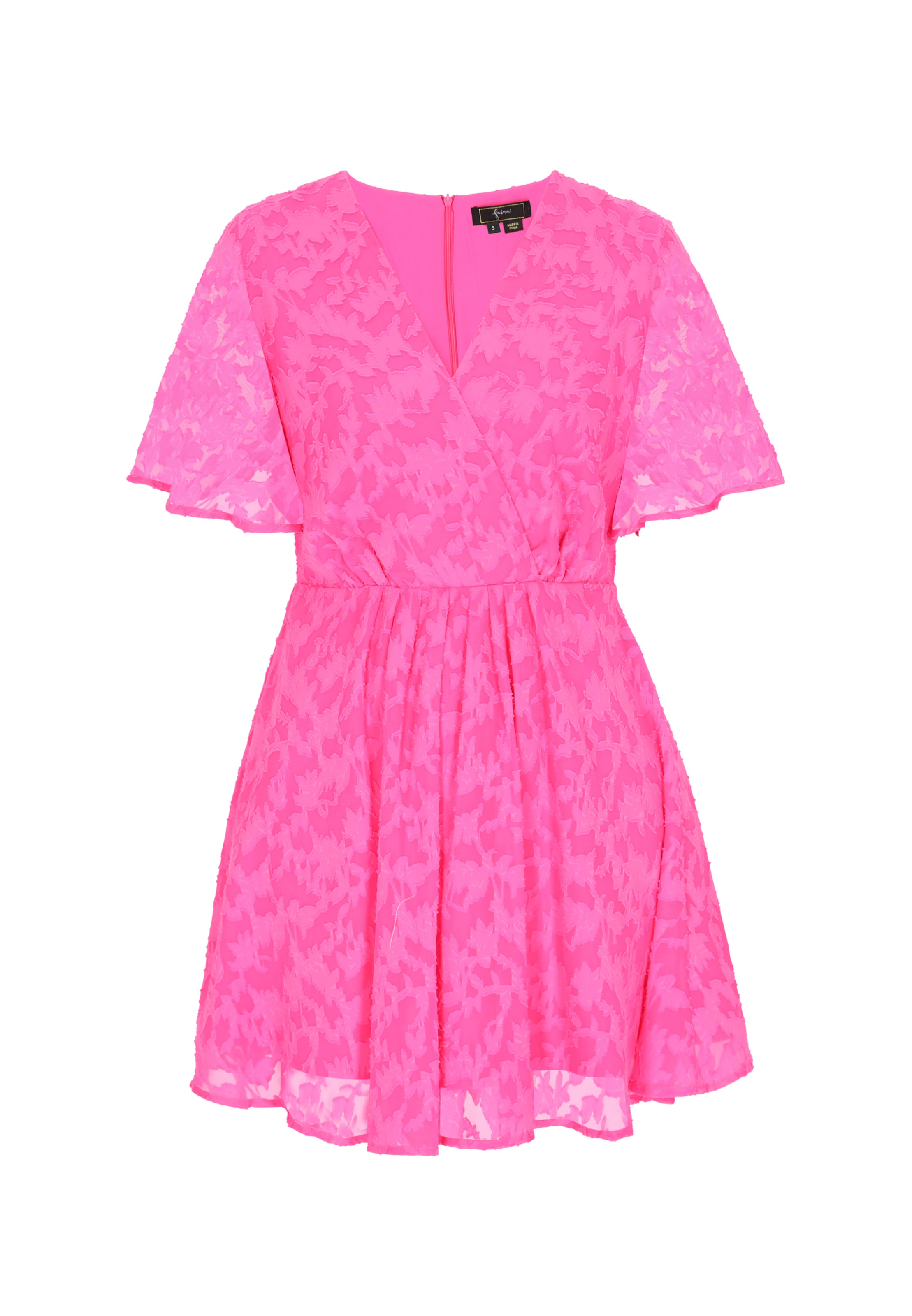 faina Jurk in Roze: voorkant