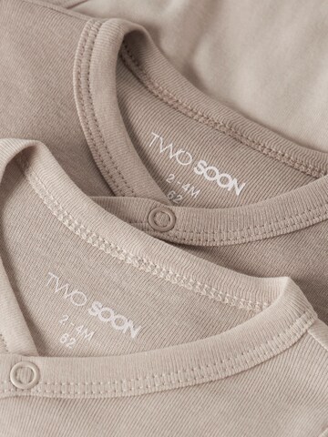 Barboteuse / body TWO SOON en marron