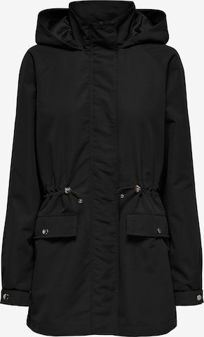 JDY Between-Seasons Parka 'NEW HAZEL' in Black: front