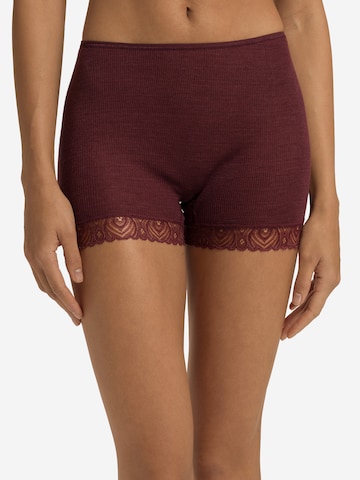 Hanro Broekje 'Woolen Lace' in Bruin: voorkant