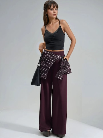 Busem Wide leg Broek in Rood